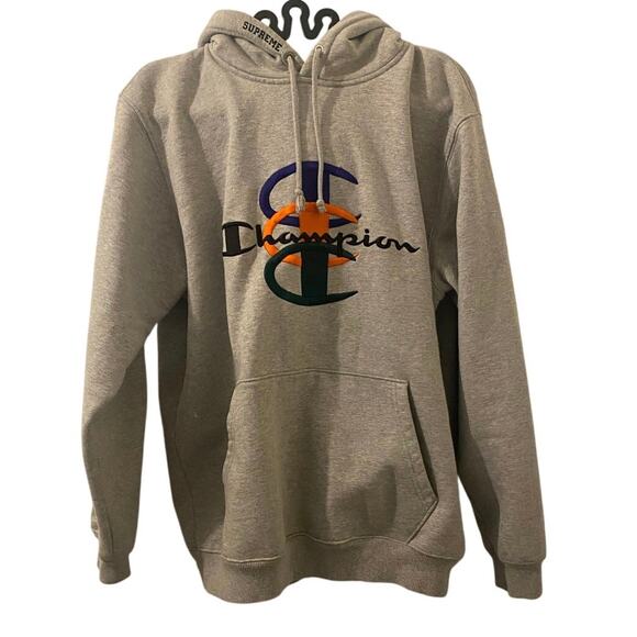 Supreme x Champion Heather Grey Pullover Hoodie Size Large - Picture 1 of 9